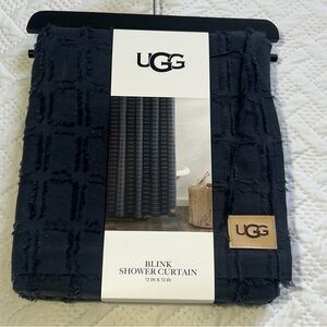UGG Navy Blue Blink Shower Curtain 72”x72” 100% Cotton & Certified OEKO-TEX NEW!